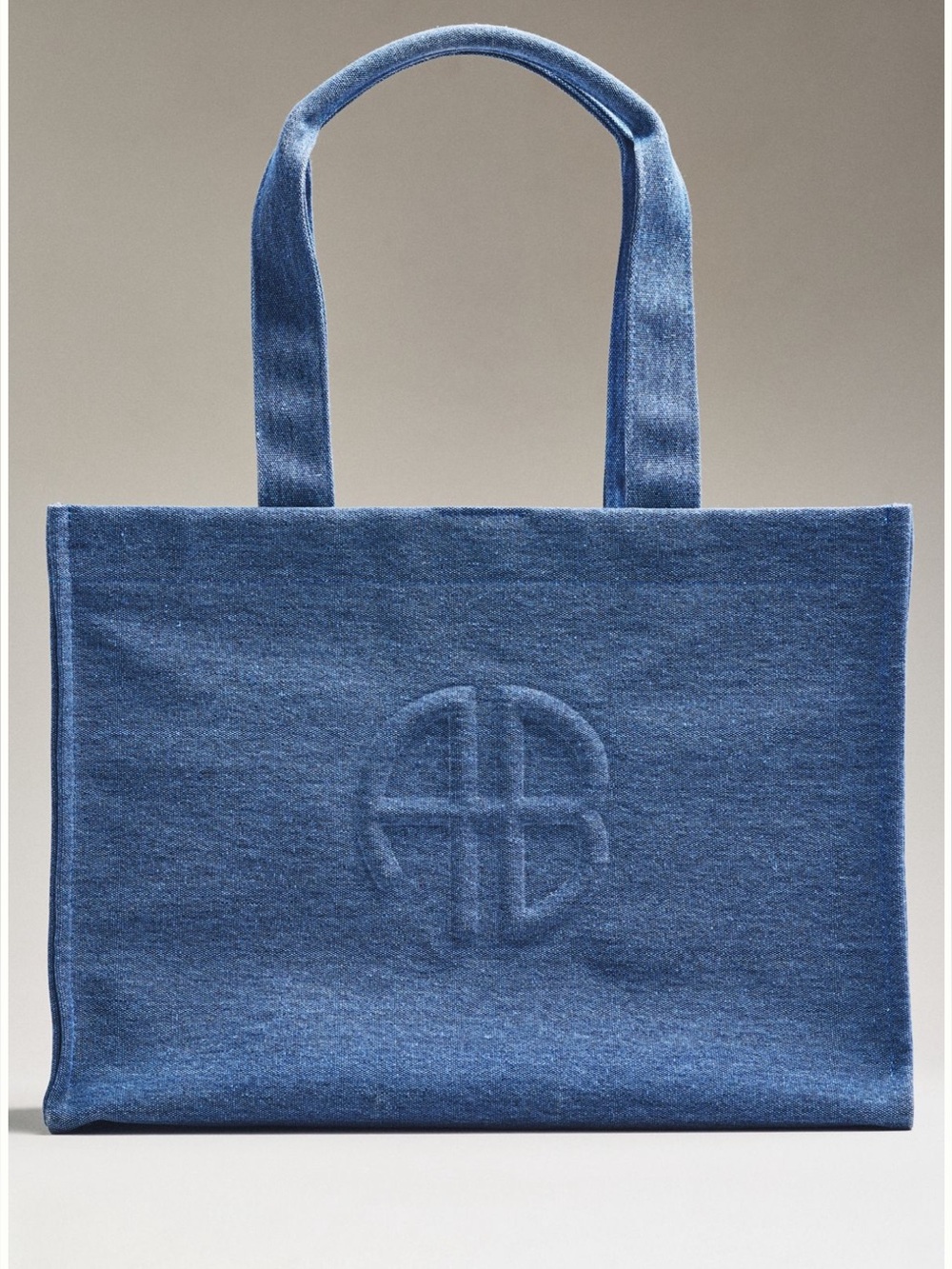 Anine Bing Lara Tote Bag Washed Blue NWT